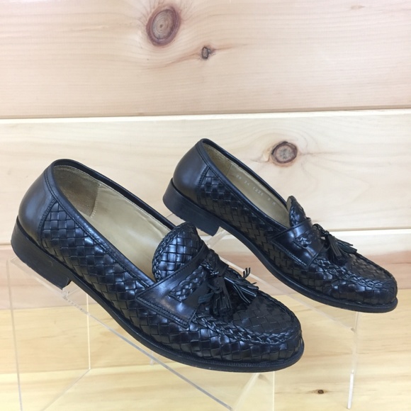 Johnston Murphy Domani Size 8 M Black Woven Loafer - Picture 4 of 7